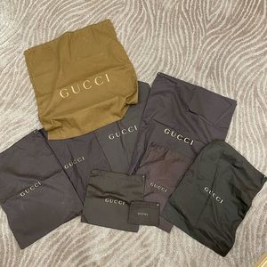 Designer Gucci dust bags